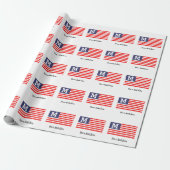 Amerikaanse vlag Holiday Cadeaupapier (Uitgerold)