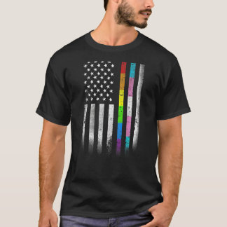 Amerikaanse vlag Homoseksuele rechten van de Reger T-shirt