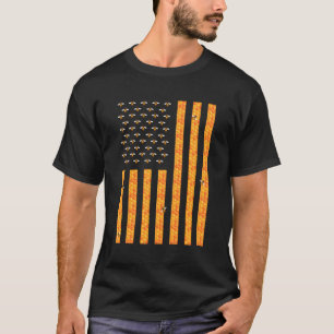Amerikaanse vlag Honingraat Honingbijen Bijenteelt T-shirt