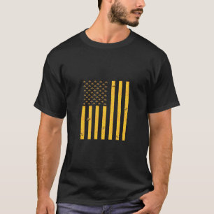 Amerikaanse vlag Honingraat Honingbijen T-shirt