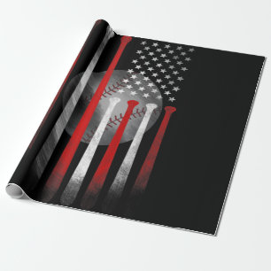 Amerikaanse vlag  honkbal cadeaupapier