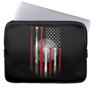 Amerikaanse vlag honkbal laptop sleeve