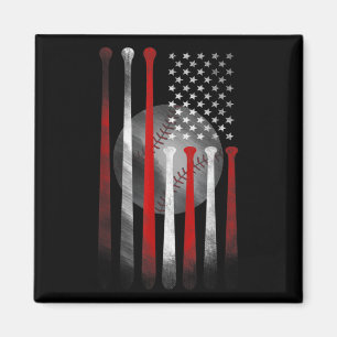 Amerikaanse vlag honkbal magneet