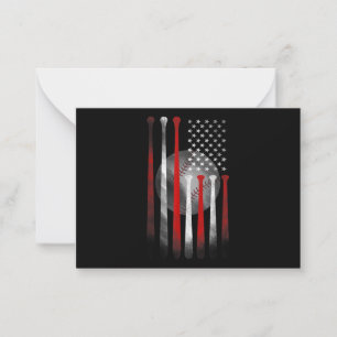Amerikaanse vlag honkbal notitiekaartje