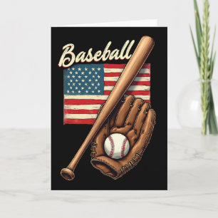 Amerikaanse vlag Honkbal Speler Door Fan Catcher W Kaart