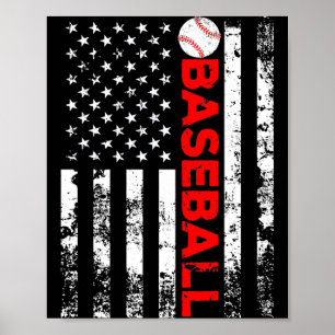 Amerikaanse Vlag Honkbal Team Geschenk T Shirt_10 Poster