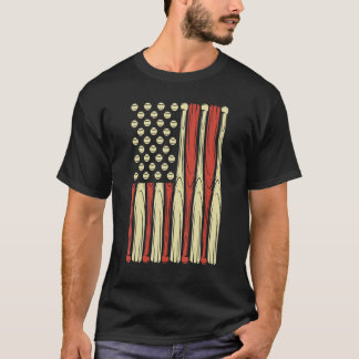 Amerikaanse vlag  honkbal vlag t-shirt