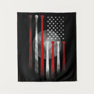 Amerikaanse vlag honkbal wandkleed
