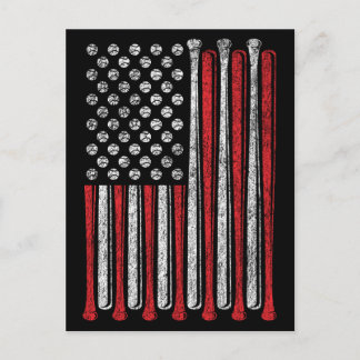 Amerikaanse Vlag Honkbalteam Vintage Grappig Briefkaart