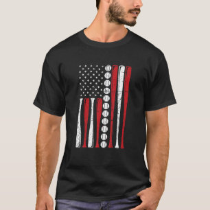 Amerikaanse vlag honkbalvlag 4 juli t-shirt
