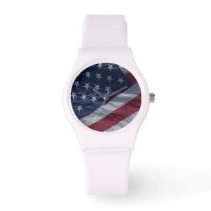 Amerikaanse vlag. horloge