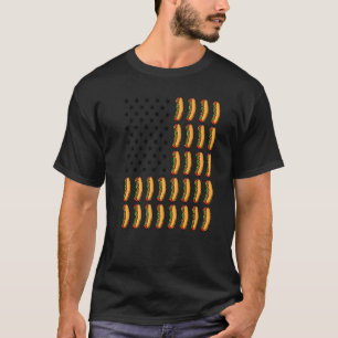 Amerikaanse vlag Hot Dog Street Food Party 4th van T-shirt