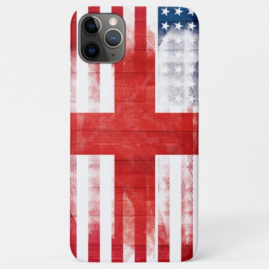 Amerikaanse vlag | Houtkorrels en schildpadden Case-Mate iPhone Case (Achterkant)