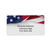Amerikaanse Vlag Huwelijks Retouradres Labels (Voorkant)
