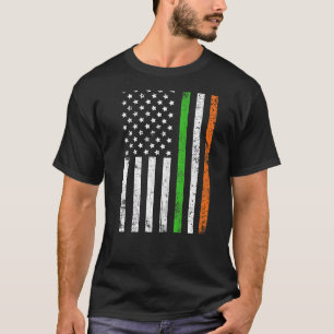  Amerikaanse vlag Ierland Patriottische Ierse Mann T-shirt