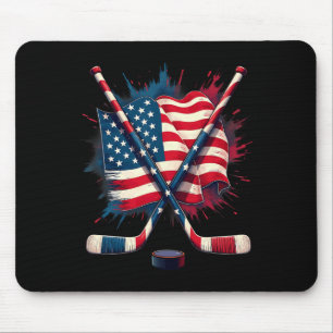 Amerikaanse Vlag IJshockey Muismat