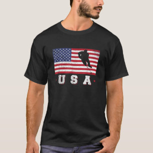 Amerikaanse Vlag IJshockey Patriottisch 4 juli T-shirt