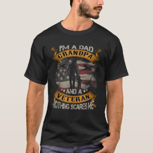 Amerikaanse vlag ik ben een pa opa en een veteraan t-shirt