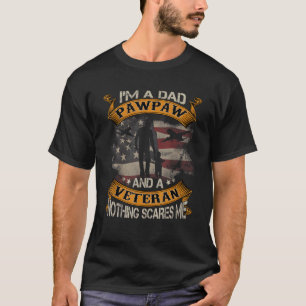 Amerikaanse vlag ik ben een pap en een veteraan 4t t-shirt