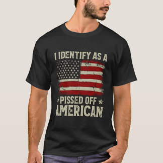 Amerikaanse vlag ik identificeer me als een kwaad  t-shirt