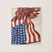 Amerikaanse vlag Illustratie Legpuzzel (Verticaal)