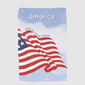 Amerikaanse vlag Illustratiestars & Stripes Foreve Golfhanddoek (Voorkant)