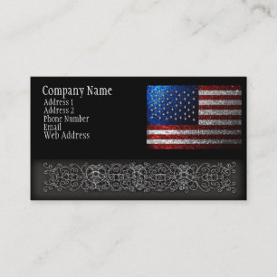 Amerikaanse vlag in Glitter Visitekaartje