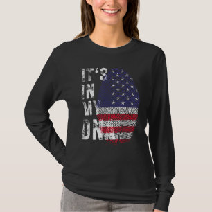 Amerikaanse vlag in mijn DNA-vingerafdruk voor M T-shirt