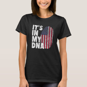 Amerikaanse vlag in mijn DNA-vingerafdruk voor M T-shirt