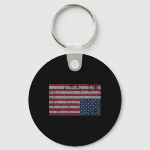 Amerikaanse vlag in nood omgekeerd Verenigde State Sleutelhanger