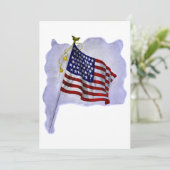 Amerikaanse vlag in patriottische kleuren (Staand voorkant)