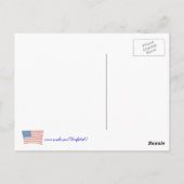 Amerikaanse vlag in pointillisme, op briefkaarten (Achterkant)