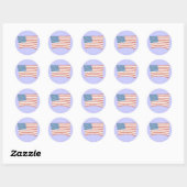 Amerikaanse vlag in pointillisme, sticker (Vel)