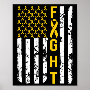 Amerikaanse vlag In september Draag we Gold Childh Poster