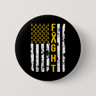 Amerikaanse vlag In september Draag we Gold Childh Ronde Button 5,7 Cm