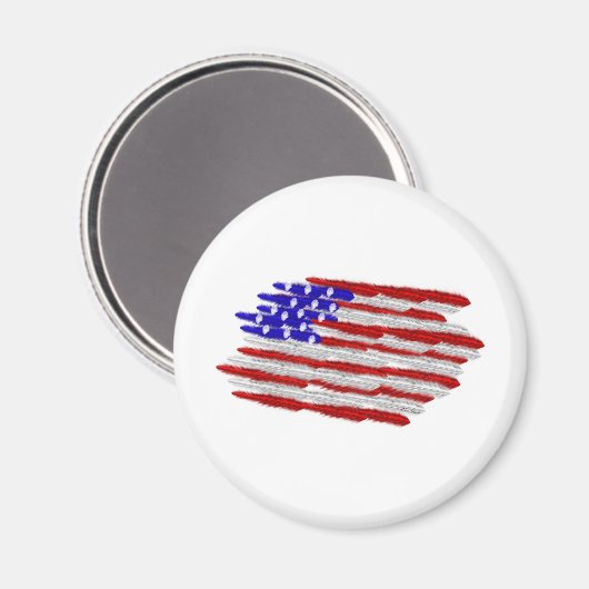 Amerikaanse vlag in veren magneet (Voorkant / Achterkant)