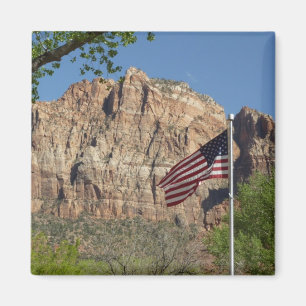 Amerikaanse vlag in Zion National Park I Magneet