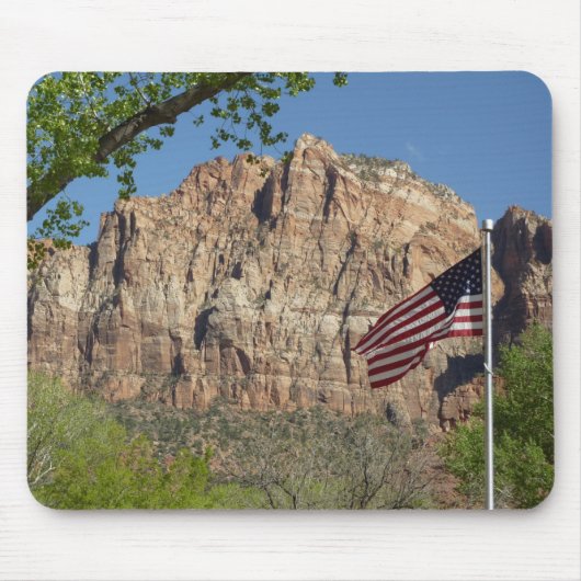 Amerikaanse vlag in Zion National Park I Muismat (Voorkant)