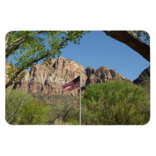 Amerikaanse vlag in Zion National Park II Magneet