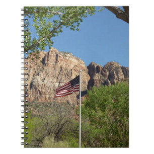 Amerikaanse vlag in Zion National Park II Notitieboek