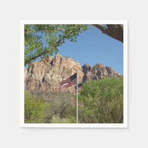 Amerikaanse vlag in Zion National Park II Servet
