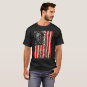 Amerikaanse vlag Indiaanse hoofdtooi Indiaans bloe T-shirt (Voorkant volledig)