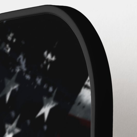Amerikaanse vlag industriële grunge pickleball paddle (Links Detail)