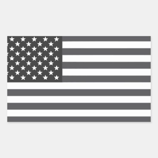 Amerikaanse vlag ingetogen rechthoekige sticker (Voorkant)