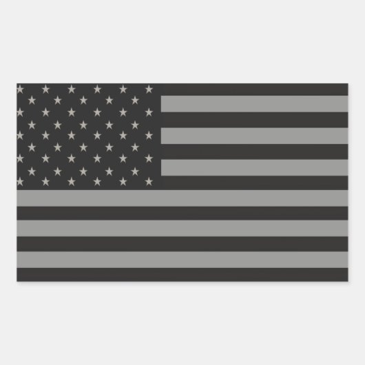 Amerikaanse vlag ingetogen rechthoekige sticker (Voorkant)