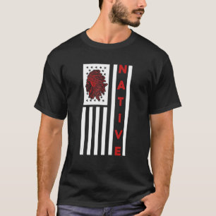 Amerikaanse vlag Inheemse Amerikaanse hoofdstad In T-shirt
