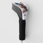 *~* Amerikaanse vlag .. Initialen USA Bald Eagle A Golfheadcover (Schuin)