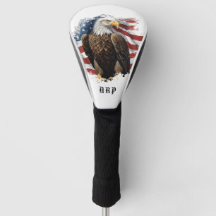 *~* Amerikaanse vlag .. Initialen USA Bald Eagle A Golfheadcover