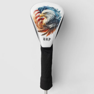 *~* Amerikaanse vlag .. Initialen USA Bald Eagle A Golfheadcover