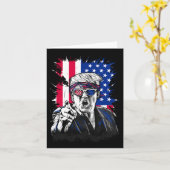 Amerikaanse vlag intense gezichtsuitdrukking Trump Kaart (Gele Bloem)